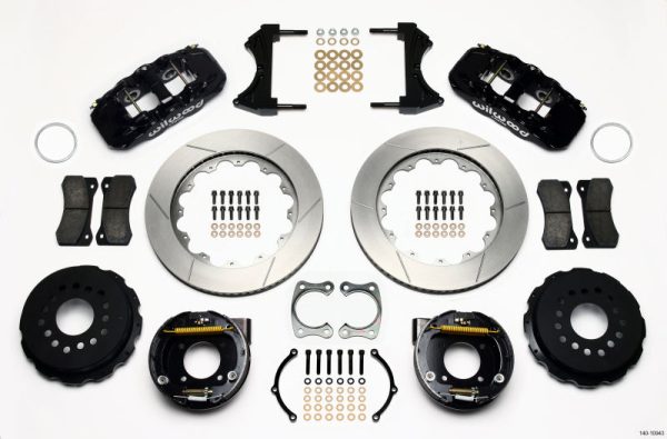 Wilwood AERO4 Rear P-Brake Kit 14.00in Chevy 12 Bolt w  C-Clips Hot on Sale