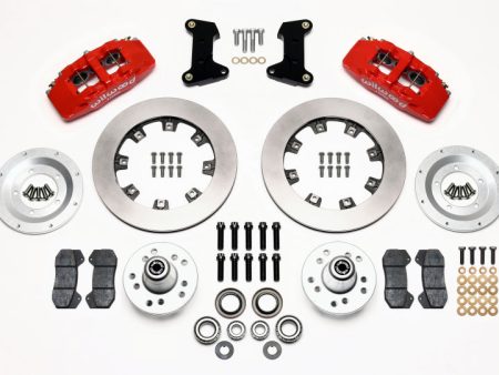 Wilwood Dynapro 6 Front Hub Kit 12.19in Red 74-80 Pinto Mustang II Disc Spindle only Discount