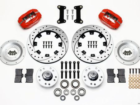 Wilwood Forged Dynalite Front Kit 12.19in Drilled Red 82-92 Camaro  Firebird For Sale