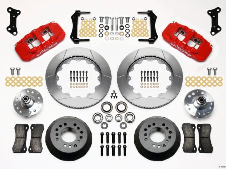 Wilwood AERO6 Front Hub Kit 14.00 Red 67-69 Camaro 64-72 Nova Chevelle Online Sale