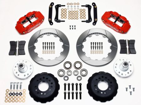 Wilwood Narrow Superlite 6R Front Hub Kit 12.88in Red 70-78 Camaro (*Line Kit Needed*) Online Sale