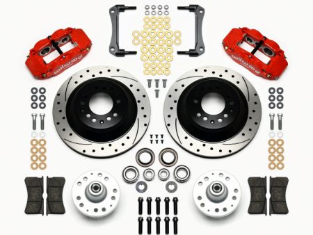 Wilwood Narrow Superlite 6R Front Hub & 1PC Rtr Kit 12.88in Dril -Red 79-81 Camaro Online now