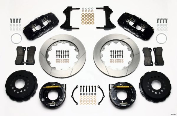 Wilwood AERO4 Rear P-Brake Kit 14.00in 2005-2014 Mustang Fashion