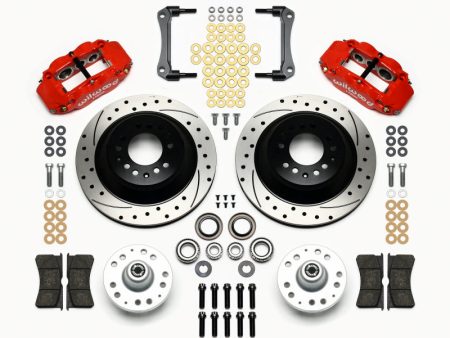 Wilwood Narrow Superlite 6R Front Hub & 1PC Rtr Kit 12.88in Dril -Red 70-78 Camaro Discount