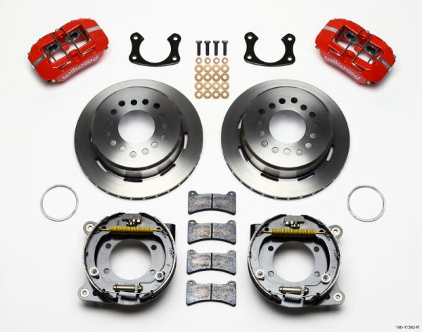 Wilwood Dynapro Low-Profile 11.00in P-Brake Kit - Red New Big Ford 2.50in Off Staggerd Mount Online Sale