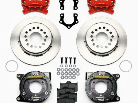 Wilwood Forged Dynalite P S Park Brake Kit Red Mopar Dana 2.50in Off w Snap Ring Brng Online now