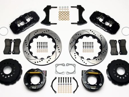 Wilwood AERO4 Rear P-Brake Kit 14.00in Drilled Chevy 12 Bolt-Spec 3.15in Brng Sale