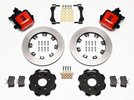 Wilwood Combination Parking Brake Rear Kit 12.19in Red Civic   Integra Disc 2.39 Hub Offset Cheap